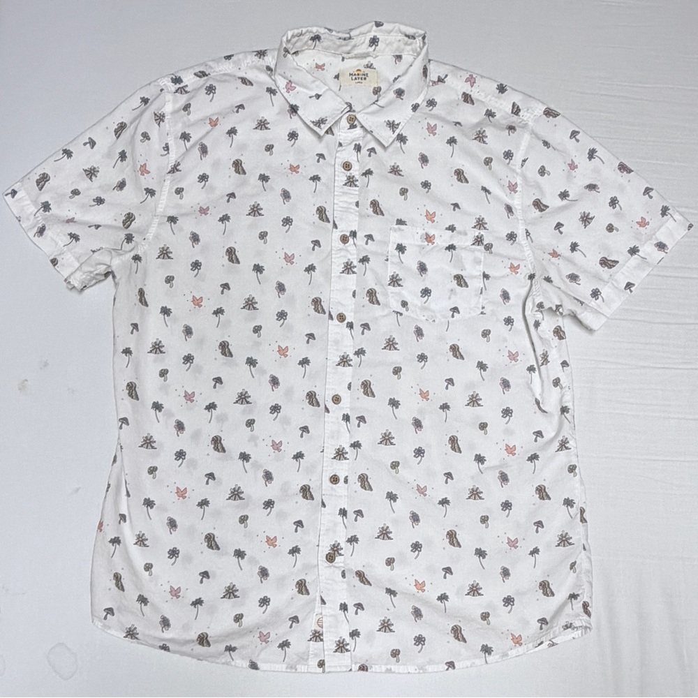 Marine Layer Trippy Icon Shirt - Off White (Size: Large) - Picture 4 of 8